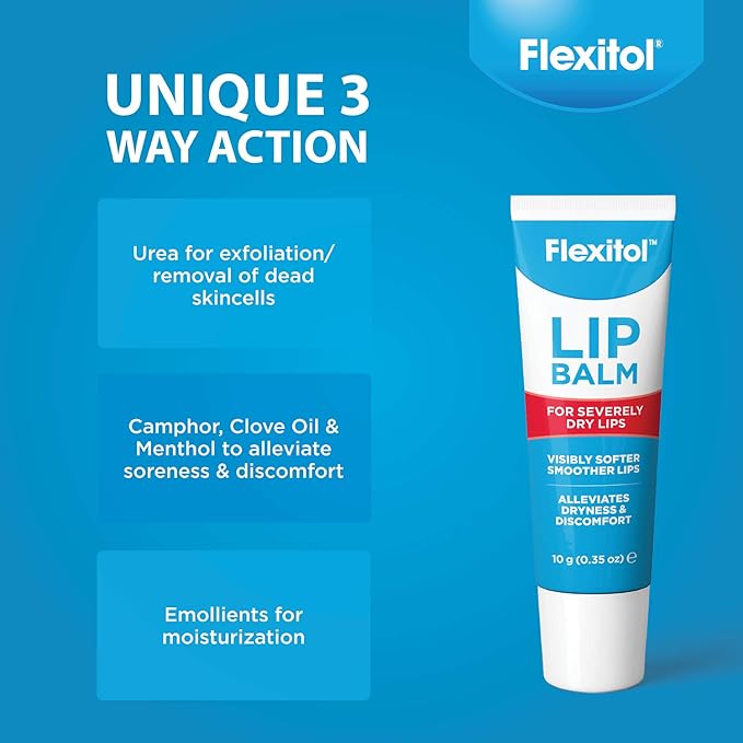 Flexitol Lip Balm, 0.35 Ounce Tube,