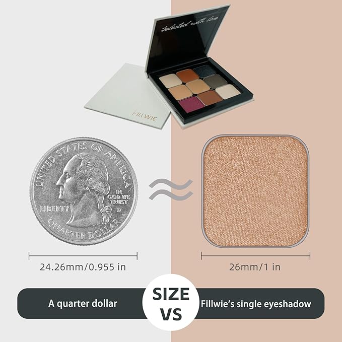 Matte Single Fliier Eyeshadow with Metal Pan, Long-lasting Natural Nude Color No-Makeup Look, Palette Refill, Base Eyeshadow Powder for Empty Magnetic Palette (Ivory Elegance)