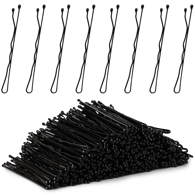 Tbestmax 800 Pcs Hair Bobby Pins, 2 Inch Black Hairpins with Box for Women Lady Girls Kids, Invisible Wave Hairgrip Barrette Hair Clip Bulk Hair Accessories