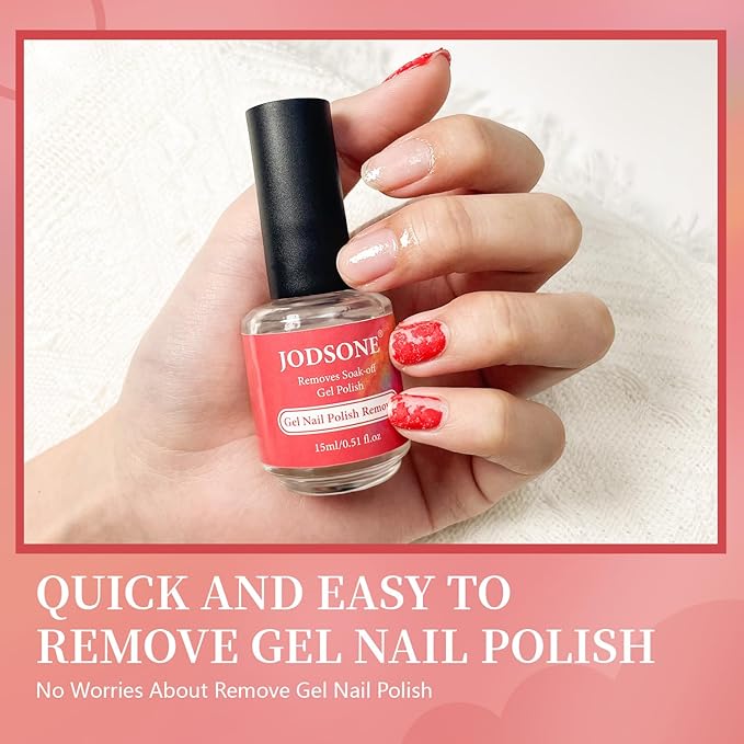 JODSONE 15ML Gel Nail Polish Remover No Need Soaking or Wrapping Gel Remover for Nails 3-5 Minutes Easy And Quick