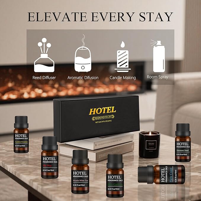 Hotel Collection Luxury Scent for Diffuser Oils Set Inspired by The My Way 、Westin White Tea、Ritz Carlton Hotel Scent