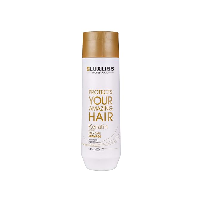 Luxliss Keratin Smoothing Treatment and Keratin Daily Care Shampoo & Conditioner Set Professional Results Straightens and Smooths Repair Hair