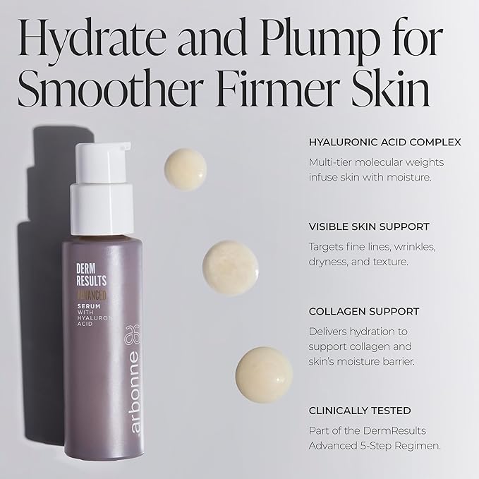 DermResults Advanced Hyaluronic Acid Serum for Face – Hydrating Face Serum – Dermatologist-Tested, 1 fl oz (30 mL)