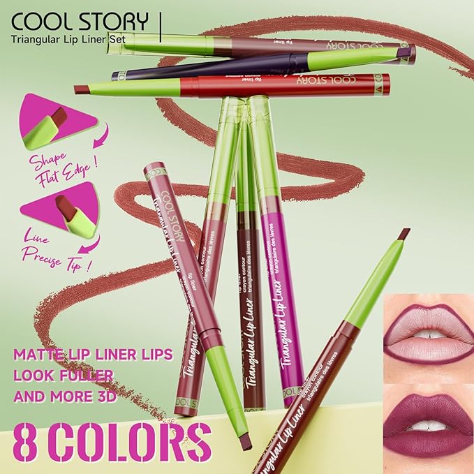 COOL STORY Lip Liner Pencil Stain Long Lasting Waterproof Makeup Set