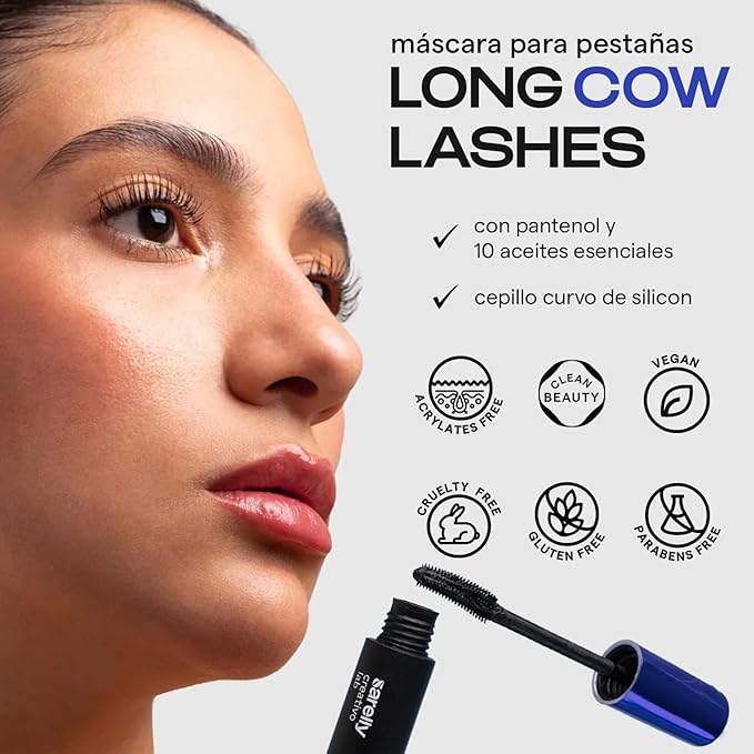 SARELLY Mascara Kit + Eye Makeup Remover | Waterproof Volume & Gentle Removal | Vegan & Cruelty-Free | 3-pack