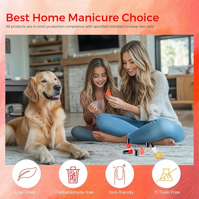 Morovan Coral Nail Polish Set: Grapefruit Maple Leaf Yellow Nude Orange Pink Red Peach Peachy Nail Polish Bulk Quick Air Dry Mini Toe Pack DIY Art Salon Summer Gift for Women
