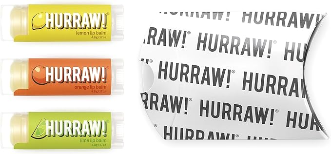 Hurraw! Lemon, Orange, Lime Lip Balms, Palm