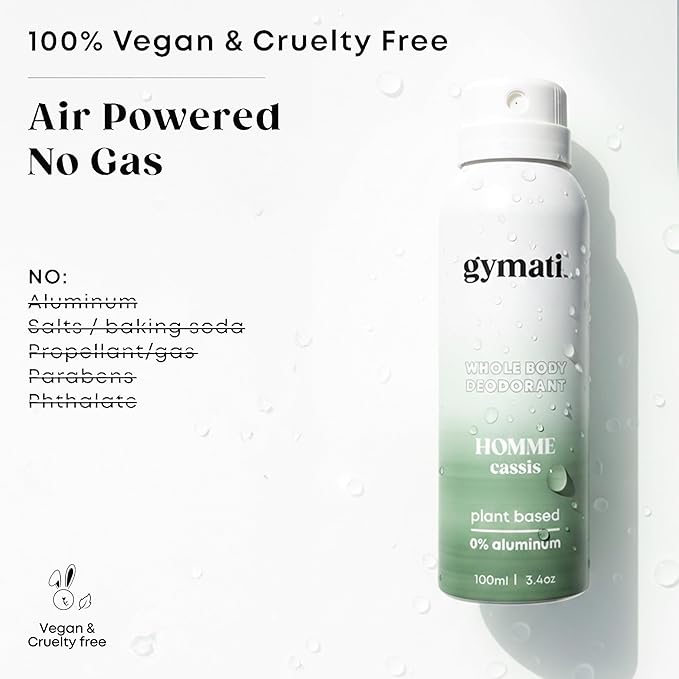 Gymati Natural Deodorant Body Spray Aluminum Free For Men