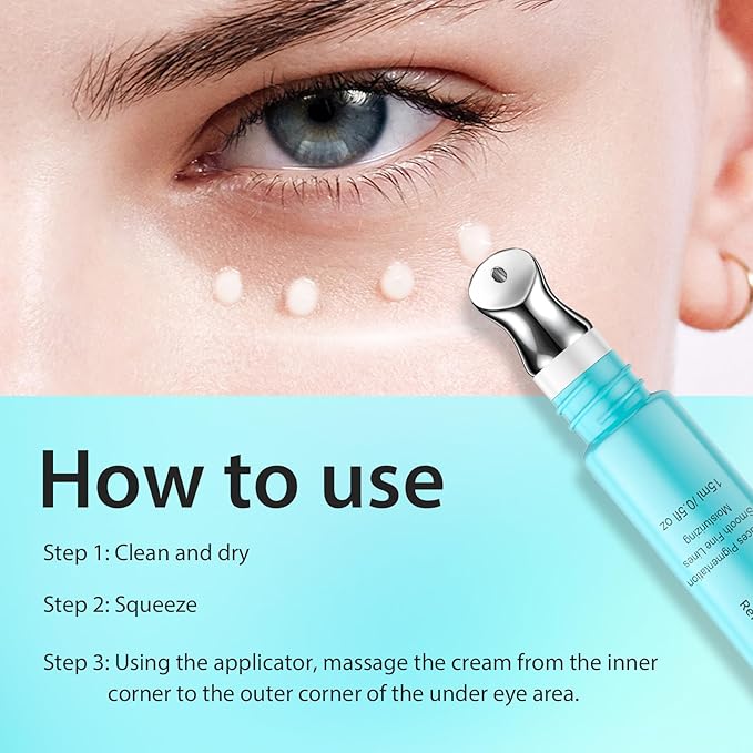 SEACALL Retinol Eye Cream with Caffeine & Vitamin C - Anti-Aging Eye Serum Treatment for Dark Circles, Wrinkles & Puffiness - Fragrance-Free, No Preservatives (15ml)