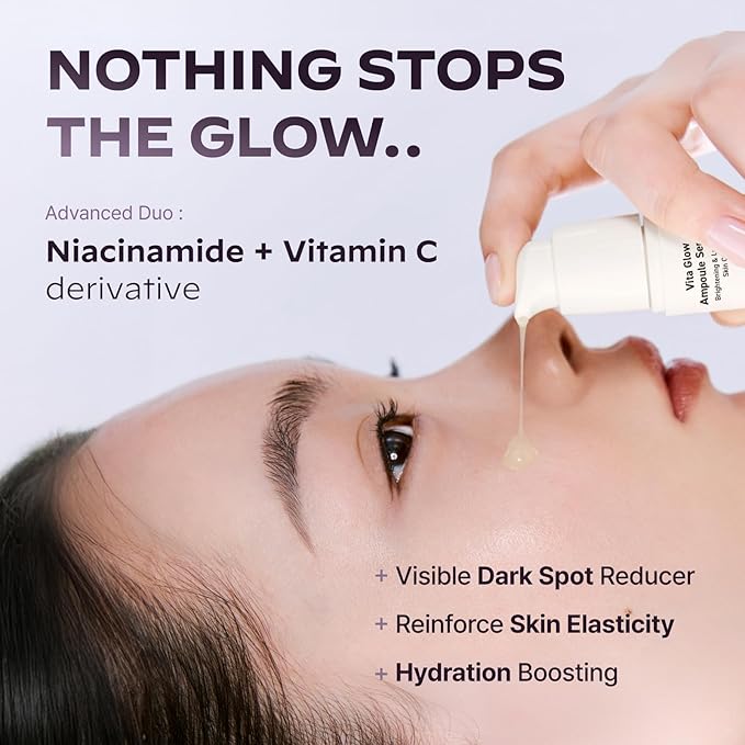 LG Pra.L GLASSLIKE Vita Glow Ampoule Serum, Dark Spot Correcting, Skin tone improvement and firming, Hydration Boosting - 1.01 fl.oz