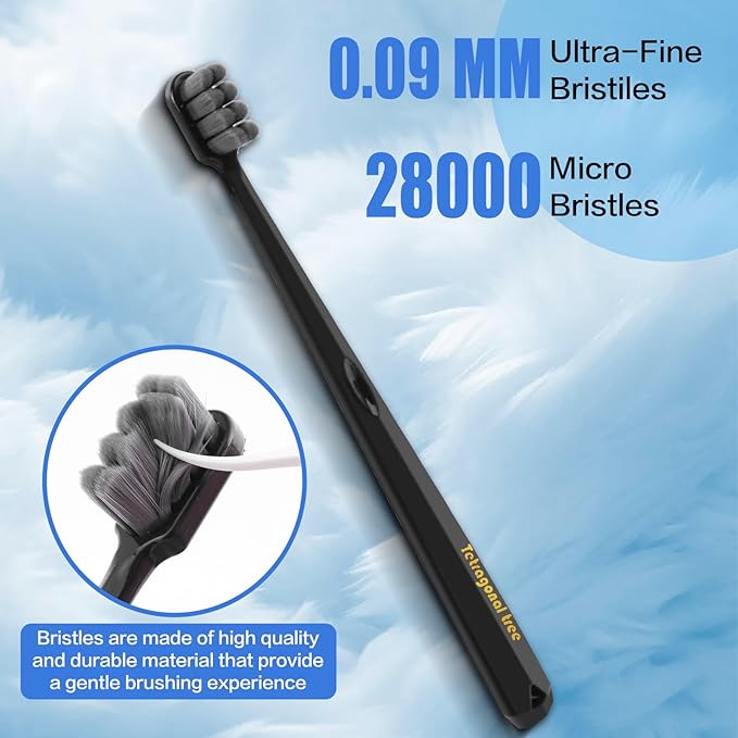 Extra Soft Toothbrushes for Adults - Extra Soft Toothbrush Pack for Sensitive Gums Ultra Soft Gum Toothbrush Designed for Gum Bleeding and Irritation 6 Pack Individually Wrapped Dentist Recommended