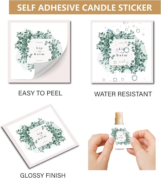 CRASPIRE 80Pcs 8 Styles Labels Lipsticks