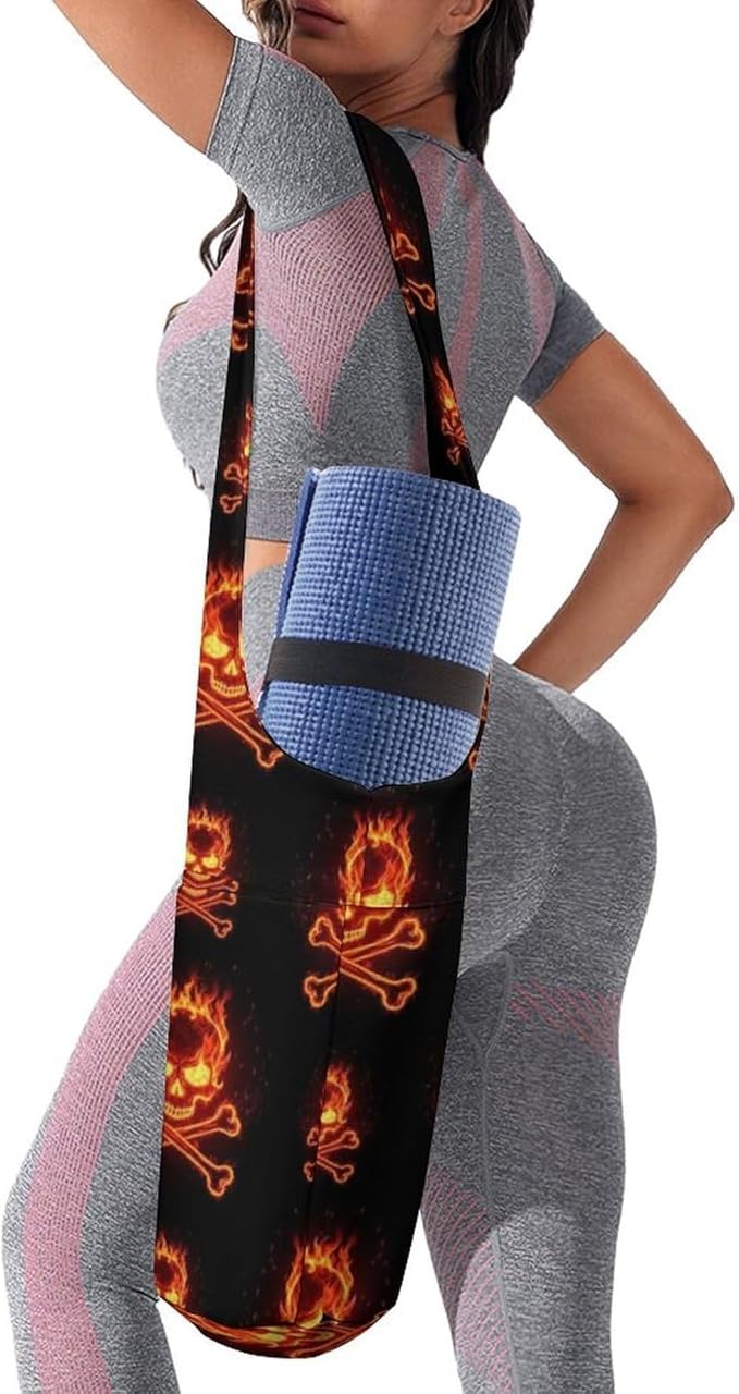 Portable Single Shoulder Yoga Mat Bag Carrier with Pocket Spacious Storage for Yoga Gym Fitness