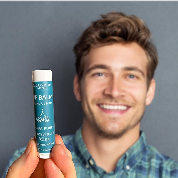 ALIDA PURE Fruit Mint Lip Balm Collection, Vegan Set, Bees Wax Free, Coconut Oil Free, with Organic Jojoba and Avocado Oil, Vitamin E, Natural Moisturizer For Dry Cracked Lips, 3 Tube Set