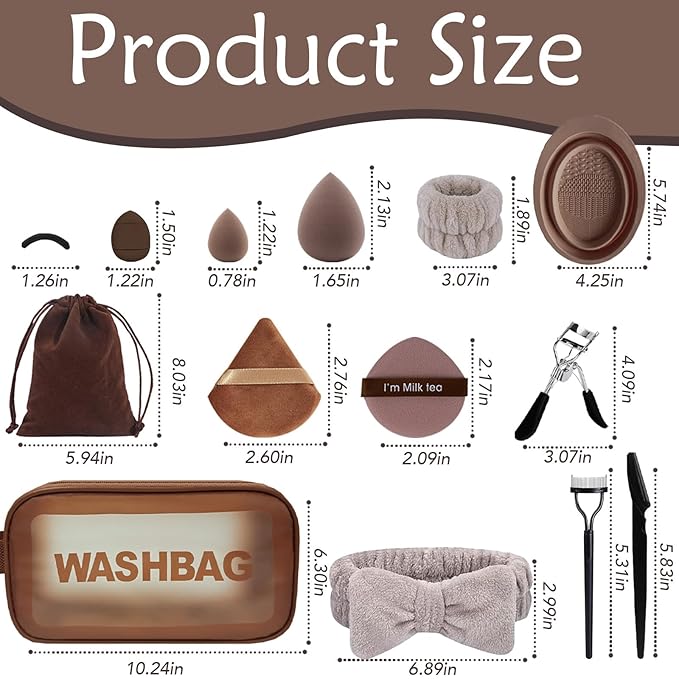 GZIXBDA Makeup Brush Set, 48Pcs Makeup Tool Set Premium Synthetic Foundation Concealers Powder Eye Shadows Makeup Brushes Kit for for Beginner Professional, Brown