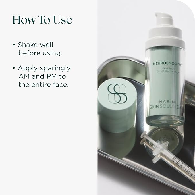 Marini SkinSolutions NeuroSmooth - Neuromodulating, Peptide-Powered Face Serum for Glass-Smooth, Poreless-Looking Skin - Cruelty Free - Made in the USA - 1 fl oz