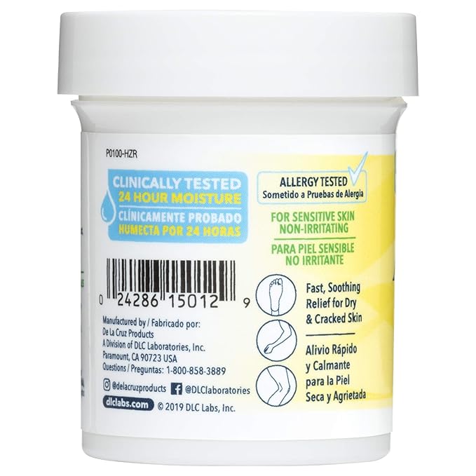 De La Cruz Arnica Salve - Foot Cream for Dry Cracked Heels and Feet - Moisturizing Hand Salve for Dried Hands - 24 Hour Moisture Foot Cream for Dry Cracked Feet and Rough Skin - (2 Ounces - 5 Jars)
