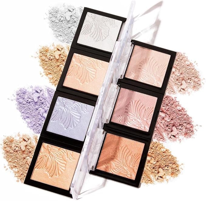 wet n wild MegaGlo Highlighting Powder, Highlighter Makeup, Shimmer Glow, Pink Rose Gold Bloom Time