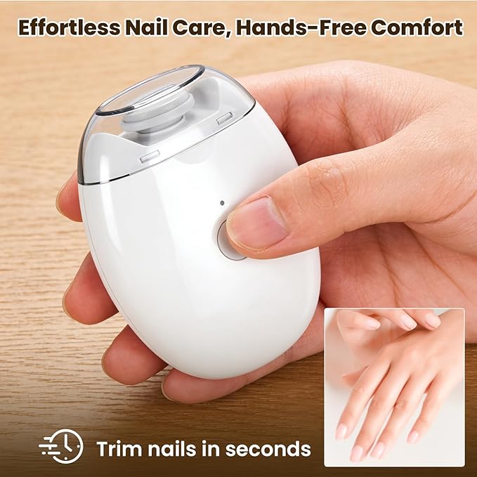 Electric Electric Nail Clipper Automatic Nail Clipper, 3-in-1 Nail Care Tool with 3 Adjustable Speeds, Built-in LED Light, USB-C Rechargeable for Adults & Seniors/Home & Travel (1pcs)