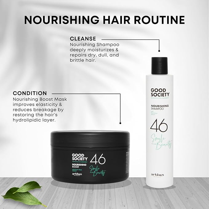 Artègo Good Society Nourishing Boost Hair Mask – Deep Conditioning & Repair Mask for Dry, Brittle Hair (8.5 oz)