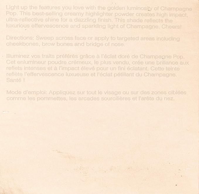 BECCA Shimmering Skin Perfector Pressed Highlighter, Champagne Pop Pearl, 0. 28 Oz