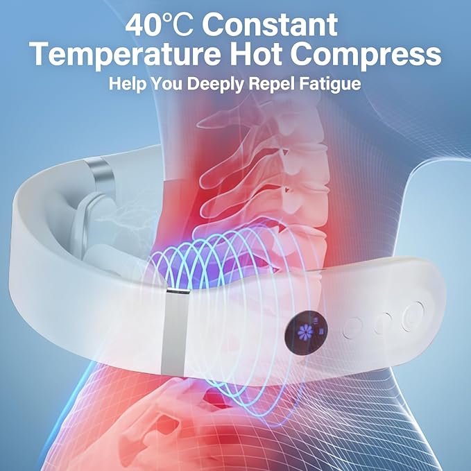 AiRunTech Neck Massager for Pain Relief Deep Tissue, Portable Electric Neck Massager with Heat for Painful Shoulder, Relaxing Gifts for Men Women