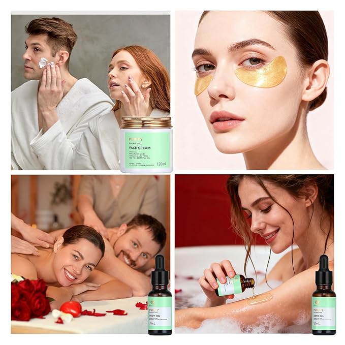 30pcs Valentines Day Gifts for Men & Women, Facial Skin Care Set & Spa Ki, Self-Care Relaxation Gift, Skin Care Collection, Tea Tree Essential Oil, Serum, Dad, Mother's Day, Christmas, Birthday