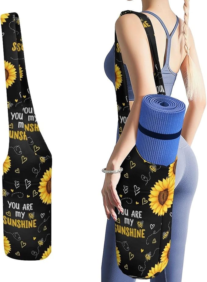 Portable Yoga Mat Carrier Single Shoulder Bag with Pocket Spacious for Yoga Gym Fitness Travel