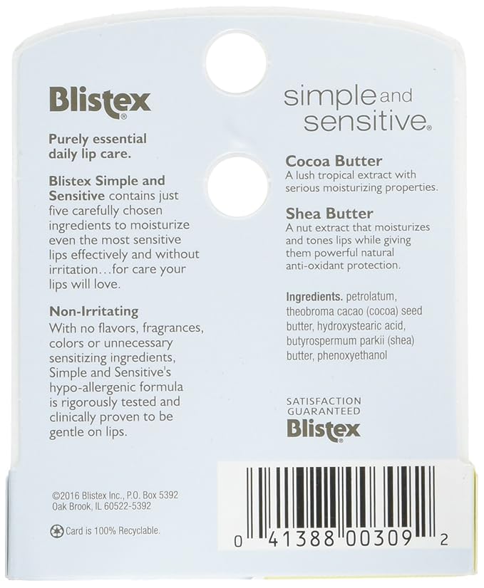 Blistex Simple and Sensitive Lip Moisturizer