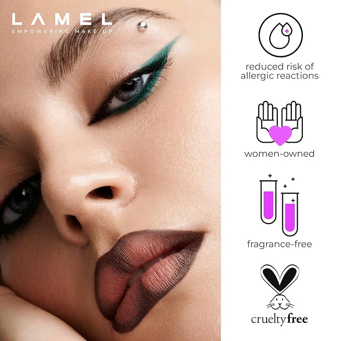 Matte Gel Lip Liner Pencil | Weightless & CreamyTexture - Sharpenable - Longwear & Waterproof - High Pigmented & Flawless Finish - Cruelty-free & Paraben-Free - 414, 1,7g/0.05oz. (Intense Brown)