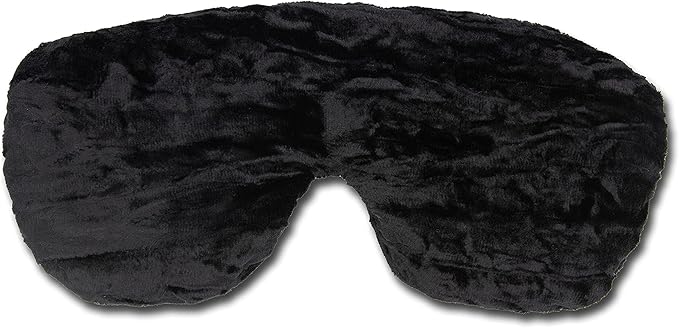 Candi Andi Handmade Weighted Sleep Eye Mask Yoga Pillow - Flax Seed Fill - Lavender Scented - Black - TEMFL-BK