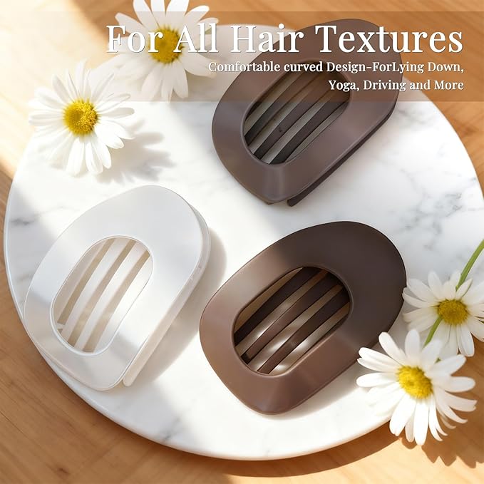 4 PACK Women's Flat Claw Hair Clips And 7 PIECES Wedding Hair Accessories, Elegant Hair Accessories For Thick & Thin Hair, Ideal For Valentines, Christmas, Wedding And Work & Daily Styling (C)