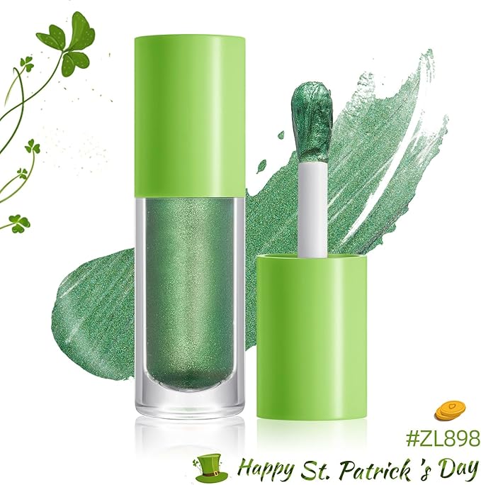 St. Patrick‘s Day Body Glitter Duo with Brush - Classic Green & Gold Sparkle Set (Chunky & Fine), 2 Pack for Face, Body & Hair | Long Lasting Festival & Cosplay Makeup