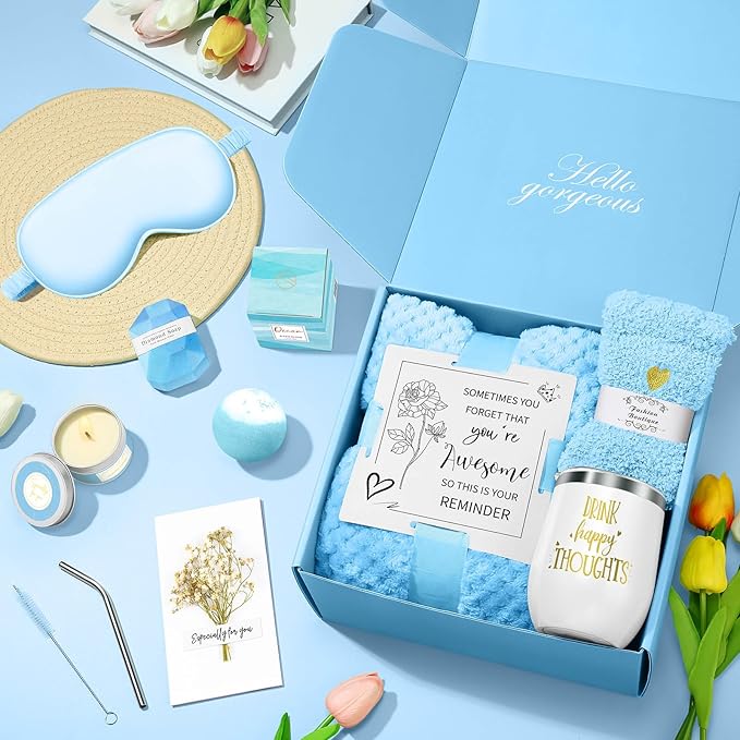 Valentines Day Gifts for Her Women Daughter Girlfriend Wife, Happy Birthday Gifts for Women Mom Her Friend Sister Wife Grandma, Self Care Gift Get Well Relaxing Spa Galentines Day Gift Basket Set