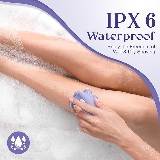Electric Razors for Women Legs: 7D Fast & Painless Full-Body Shaver for Silk Skin – Waterproof Lady Face Pubic Hair Remover w/Light&Travel Cover – Wet/Dry Use, Gifts for Women Teen Girl