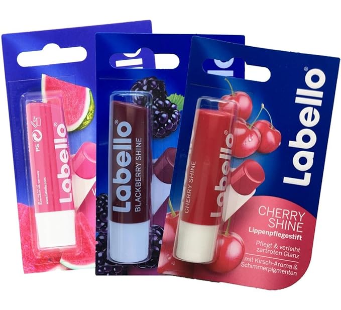 Labello Watermelon Shine, Labello Blackberry Shine, Bundle