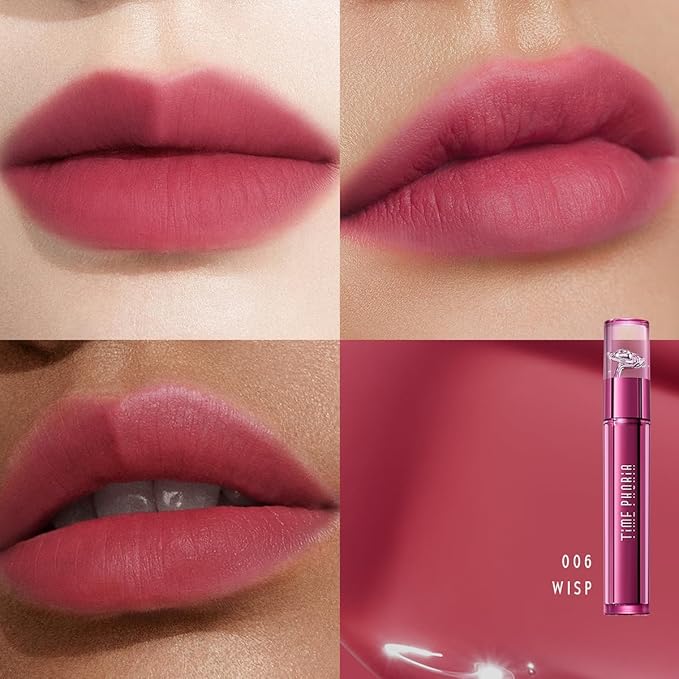 Altera Blurring Lip Tint 006 Wisp, Brownish Red Glossy to Soft Matte Finish, Blur Lip Lines, Weightless No-Sticky Airy Velvet Texture, Vibrant Hydrating Long-Lasting Lip Makeup