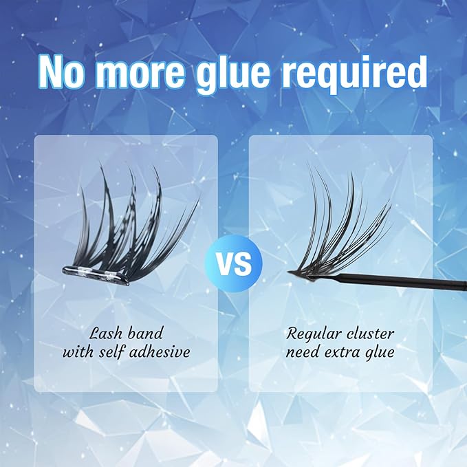 Self Adhesive Eyelashes Clusters Natural Look Wispy Press On Lash Clusters Pre Glued Eyelash Clusters Reusable No Glue Needed Lash Extensions