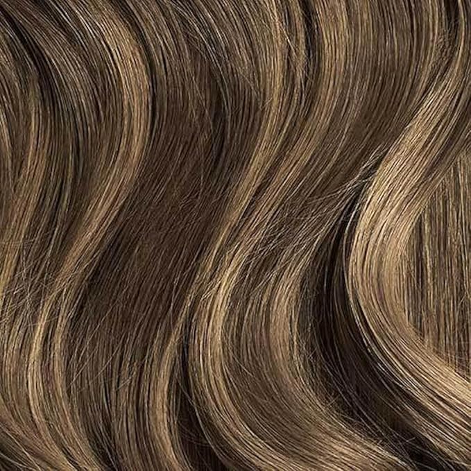 Luxy 100% Remy Human Hair Extensions for Thin Hair Thinning Hair Fill-Ins – 6 Seamless Wefts Multi-Dimensional Color Blend - Natural-Looking Volume & Coverage 95 grams 20" Ash Brown Balayage
