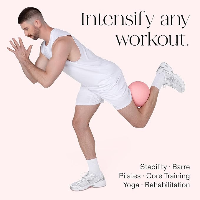 Bala Non-Weighted Exercise Ball - 8" Yoga Ball for Barre, Stretching, Strength & Core Training - Small Pilates Ball Workout Accessory with Mini Pump for Home Gym & Fitness Routines - 100% PVC