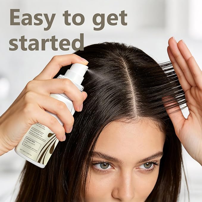 Hair Growth Spray for Women & Men with Rosemary Oil & Biotin - Help Reduce Hair Thinning & Hair Loss for Healthier-Looking Hair - Non-Greasy Fast Absorbing Scalp Spray - 60ml (01)