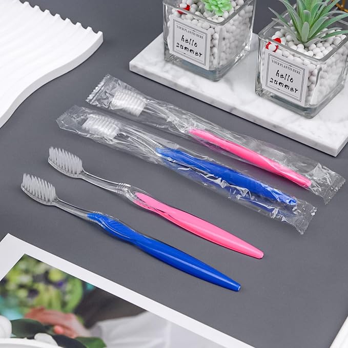200 pcs Prepasted Disposable Toothbrushes Bulk Individually Wrapped Pre Pasted Soft Bristle Tooth Brush Set Travel Toothbrushes for Homeless Gift Hotel Camping Travel