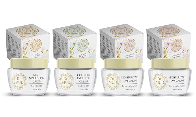 Dr. Mud Moisturizing Day Cream – Daily Face Cream with Dead Sea Minerals, Hyaluronic Acid, Collagen & Natural Plant Extracts – Paraben Free Anti-Aging Facial Moisturizer for Normal to Dry Skin, 50ml