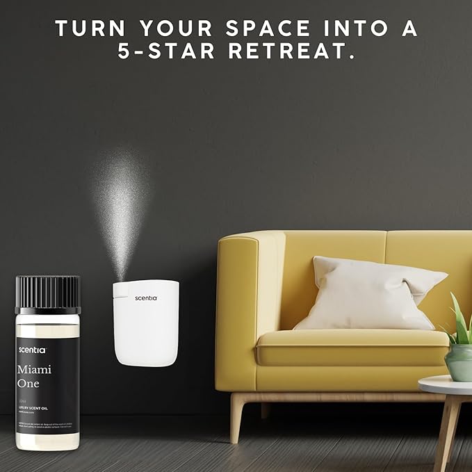 Scentia Miami One Luxury Diffuser Oil Inspired by The 1 Hotel Miami Beach- 50 ml 1.69 fl oz - Essential Oil Blend Sandalwood, Cedar & Lemon Notes for Aromatherapy Diffusers Humidifiers