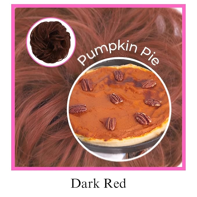 Juvabun Messy Bun 2.0 Dark Red Messy Bun Hair Extension Rich Color Hair Bun Scrunchie for Women Styling