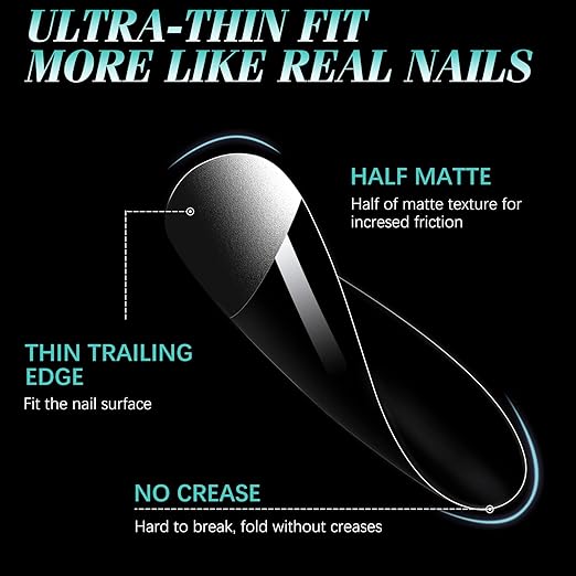 gelike ec Short Coffin Nail Tips: Soft Gel False Nail Tips Full Cover for Nail Extension,Acrylic Nails Professional Clear Gelly Tips False Press on Preshaped PMMA,12 Sizes 240PCS
