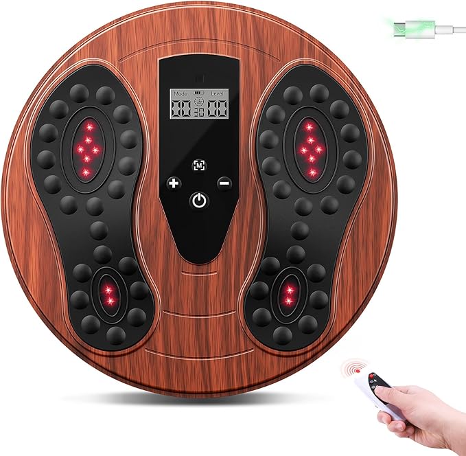 EMS Foot Massager with Infrared Therapy for Neuropathy & Pain Relief – FSA Eligible HSA Electric Muscle & Nerve Stimulator for Feet & Calves, Blood Circulation Booster, Plantar Fasciitis Relief