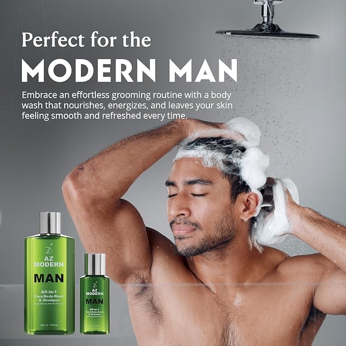 Ageless Zen 3-in-1 Face Wash, Body Wash & Shampoo 10.14 + 2 FL OZ | To Wash Away Sweat, Dirt & Excess Skin Oils | Odor Cleansing Aloe Vera & Jojoba Oil Formula | For All Skin Types