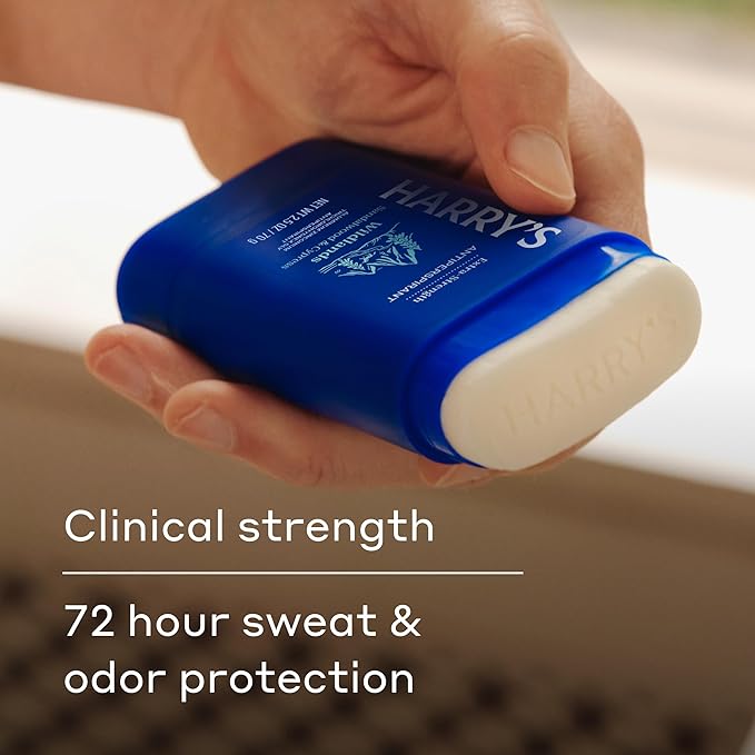 Harry's Extra-Strength Antiperspirant Deodorant, Sweat & Odor Control Antiperspirant for Men, Wildlands, 2.5 oz Pack of 3