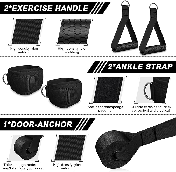 Resistance Bands for Working Out,150LBS Exercise Bands with Handles,Workout Bands for Men Women, Fitness Bands Set for Muscle Training, Strength, Slim, Yoga, Home Gym Equipment